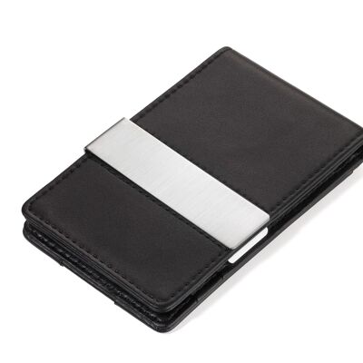Porta carte di credito con fermasoldi | Protezione da lettura (per chip RFID) | MEZZANOTTE CardSaver®