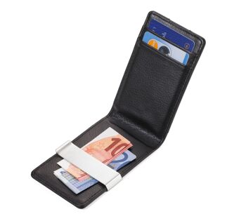 Porte-carte de crédit avec pince à billets | Protection en lecture (pour puces RFID) | MINUIT CardSaver® 3