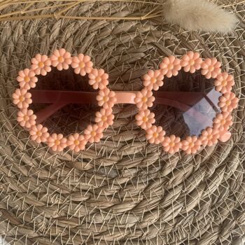 Lunettes de soleil marguerite corail 1