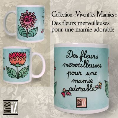 MUG - Vivent les mamies - Fond bleu