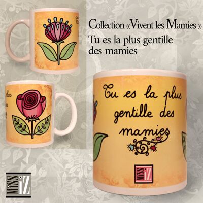 TAZA - Viva las abuelitas - Fondo amarillo