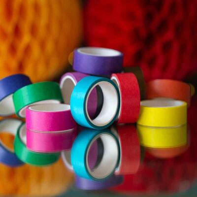 SOLID COLOUR BIODEGRADABLE WASHI TAPE 15MM X 5M