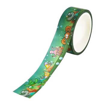 Washi Tape biodégradable à motifs 15mm x 5m 12