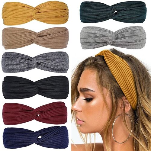 Solid Color Knotted Elastic Headband