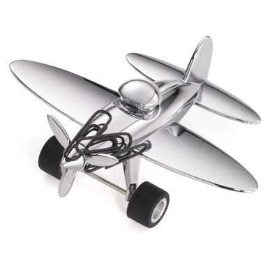 Paperweight | Airplane | rotating propeller & tires | magnetic | incl.5 paper clips | STOP-OVER