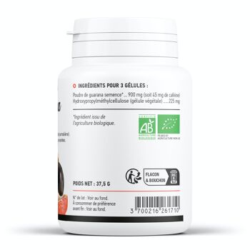 Guarana Biologique - 300 mg - 100 gélules végétales 3