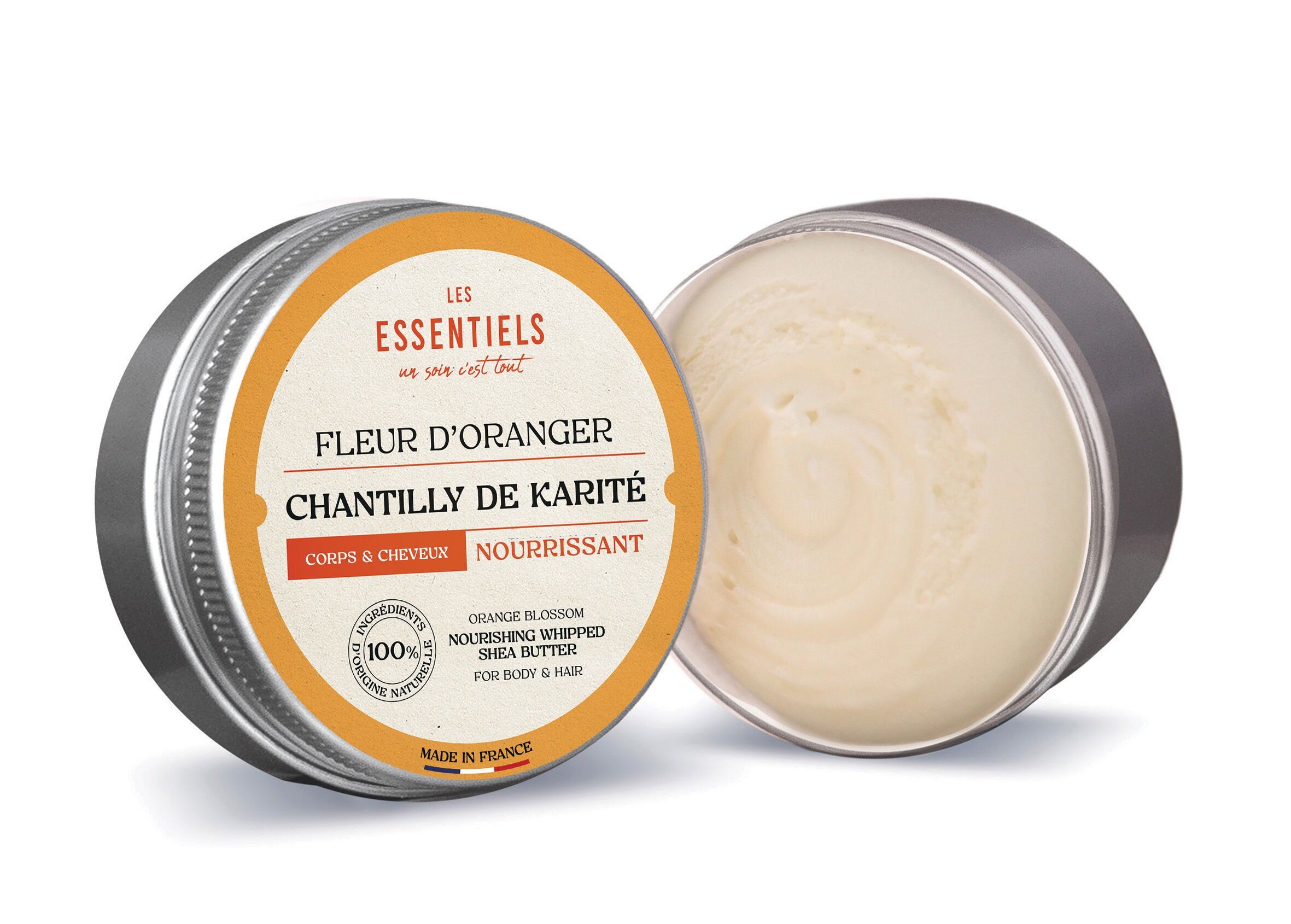 Chantilly de Karité Fleur d'Oranger - Corps et cheveux - Certifiée biologique - 180ml