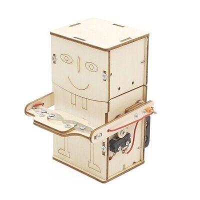 Construction kit Robot coin eater / piggy bank - Science Kit