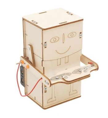 Kit de construction Robot mangeur de pièces / tirelire - Science Kit 2