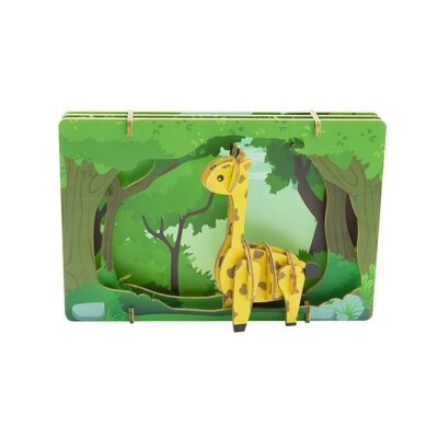 Bouwpakket 3D Theater Giraffe- Gekleurd