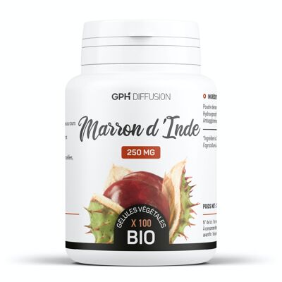 Marron d'Inde Biologique - 250 mg - 100 gélules végétales