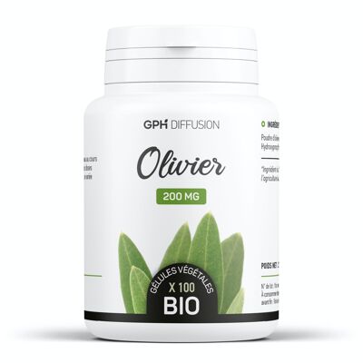 Bio-Olivenbaum - 200 mg - 100 vegetarische Kapseln
