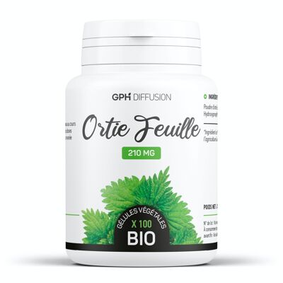 Organic Leaf Nettle - 210 mg - 100 vegetarian capsules