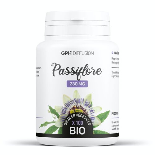 Passiflore Biologique - 230 mg - 100 gélules végétales