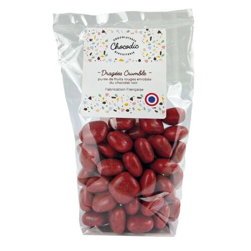 CHOCODIC - Confiserie dragées saveur Crumble fruits rouges sachet 180g