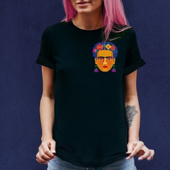 T-SHIRT FRIDA NOIR PETITE ILLUSTRATION 4