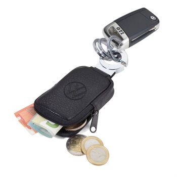 Porte-clés avec poche pour petite monnaie | logo VW en relief | POCHE CLIC VW 3