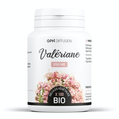 Valeriana Orgánica - 250 mg - 100 cápsulas vegetarianas