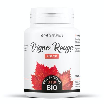 Organic Red Vine - 250 mg - 100 vegetarian capsules