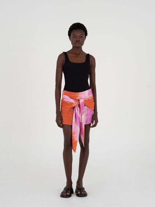 Libra mini skirt printed