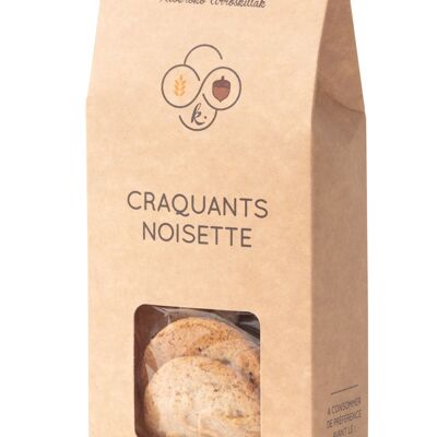 Biscuits Craquants aux Noisettes étui 150g - fabriqués artisanalement au Pays-Basque