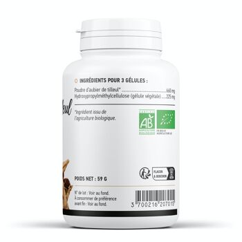 Aubier de Tilleul Biologique - 220 mg - 200 gélules végétales 3