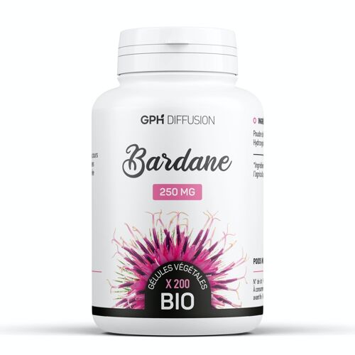 Bardane Biologique - 250 mg - 200 gélules végétales