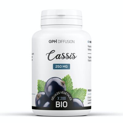 Organic Blackcurrant - 250 mg - 200 vegetarian capsules