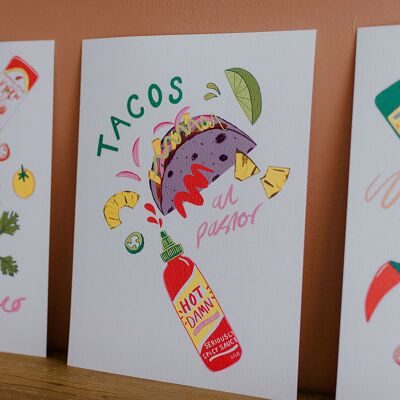Tacos art print (Al Pastor)