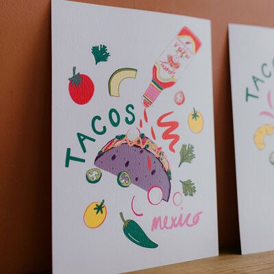 Stampa d'arte Tacos (Messico)