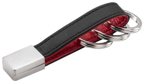 Schlüsselanhänger mit eckigem "Twist-Verschluss" | Lederschlaufe | TWISTER RED PEPPER