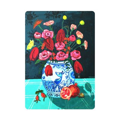 Hippe kaarten  | Duurzame A6 Bloemen Ansichtkaarten | Kleurige Kunst Wenskaarten voor volwassenen