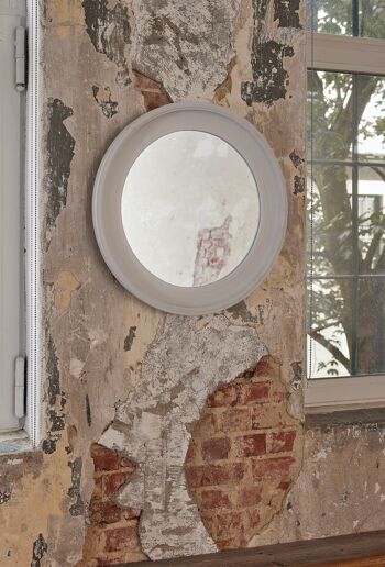 Miroir mural »Simple« or/argent/blanc/gris/noir environ Ø60 cm miroir de couloir rond de style campagnard 3