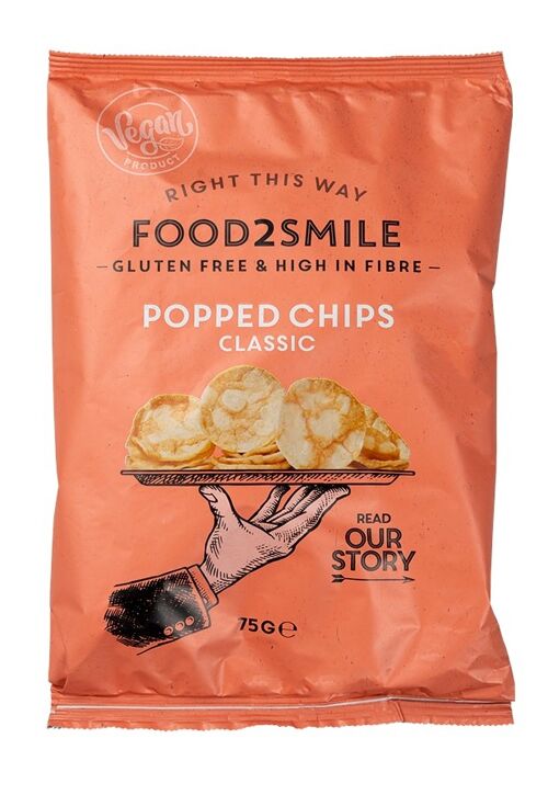 Chips healthier, vegan and gluten-free | Popped chips classic 8x75