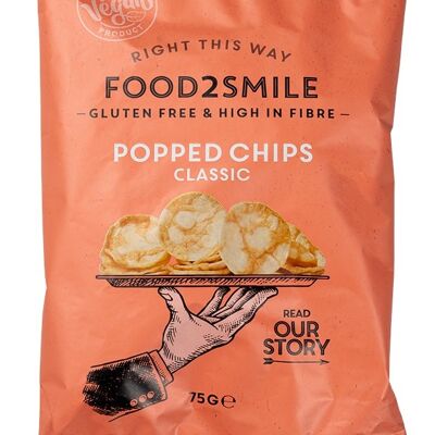 Chips healthier, vegan and gluten-free | Popped chips classic 8x75