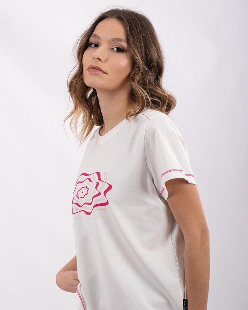 Maglietta Illusione Bianco sporco