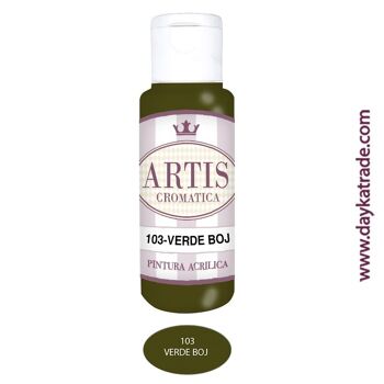 ARTIS-103 VERT BUIS (60ML) PEINTURE ACRYLIQUE CHROMATIQUE ARTIS