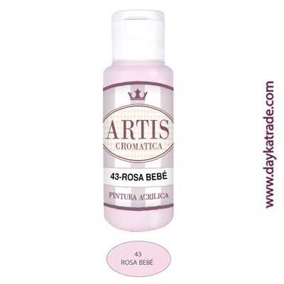 ARTIS-43 ROSE BÉBÉ (60ML) PEINTURE ACRYLIQUE CHROMATIQUE ARTIS