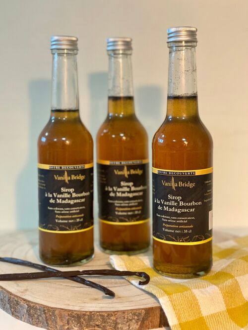 Sirop aromatisé à la vanille avec grains 330ml- Bourbon Madagscar