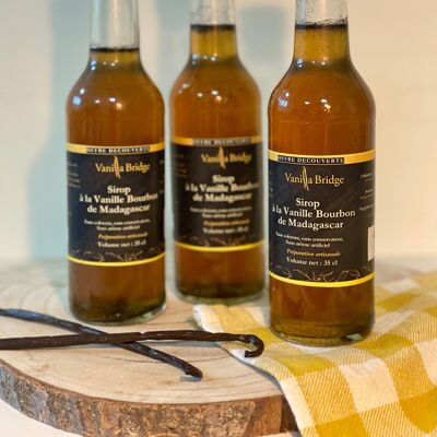 Sirop aromatisé à la vanille avec grains 330ml- Bourbon Madagscar