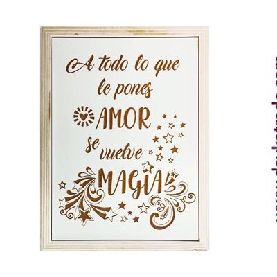 BLC-204 PHRASE PICTURE "Tout ce dans quoi vous mettez de l'amour devient magique"