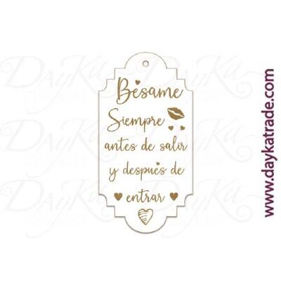 BLC-261 MESSAGE LABEL "KISS ME ALWAYS BEFORE LEAVING AND AFTER ENTERING"
