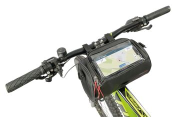 Sacoche de vélo pour le guidon | fixation flexible par 3 bandes velcro | SAC À VÉLO 4