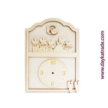 Dayka-1033 HORLOGE COQS ET POULES 2