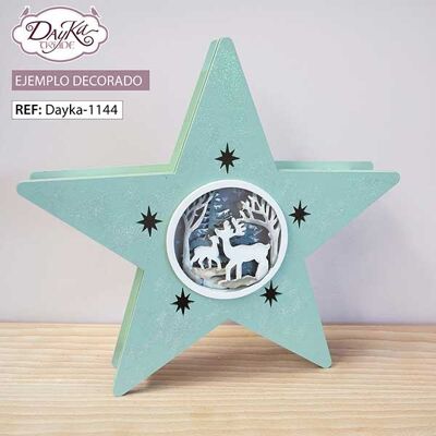 Dayka-1144 SMALL 3D STAR WITH SCENE