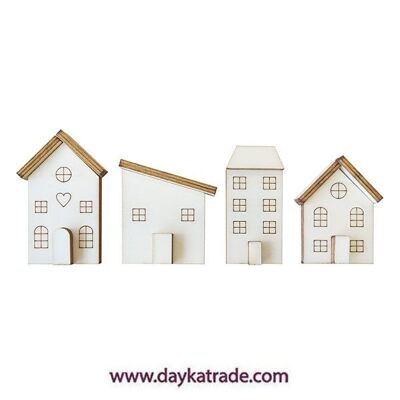 Dayka-1153 SET OF 4 LITTLE HOUSES