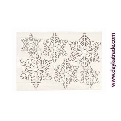 Dayka-1155 PLATE WITH 6 SNOWFLAKES