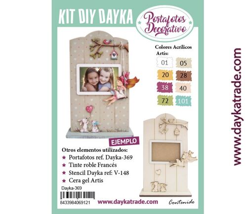 DAYKA-369 KIT DIY DAYKA PORTAFOTOS NIÑA COLUMPIO