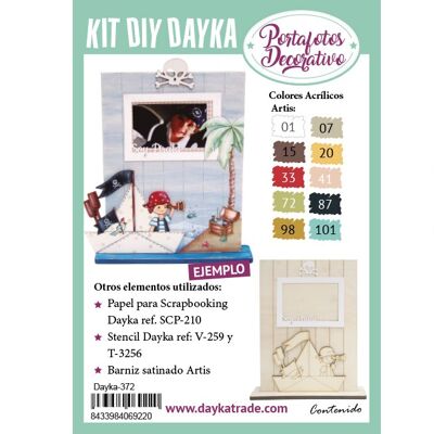 DAYKA-372 KIT DIY DAYKA PORTE PHOTO POUR GARÇON PIRATE