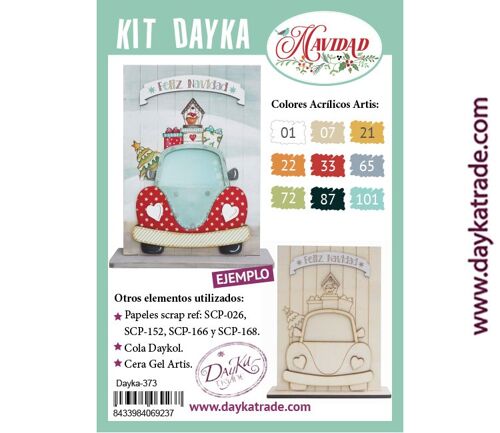 DAYKA-373 KIT TABLA COCHE FELIZ NAVIDAD